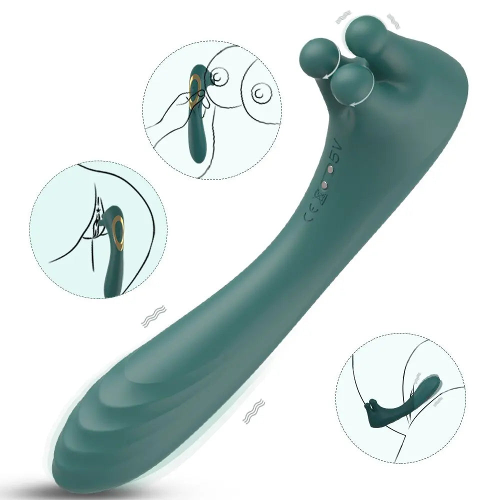 Claw Shape Kneading nipple G Spot vibrator สำหรับกันน้ำสำหรับผู้หญิง Tease AV Magic Wand breast clitoris นวด masturbator เซ็กซ์ทอย - buysextoyth