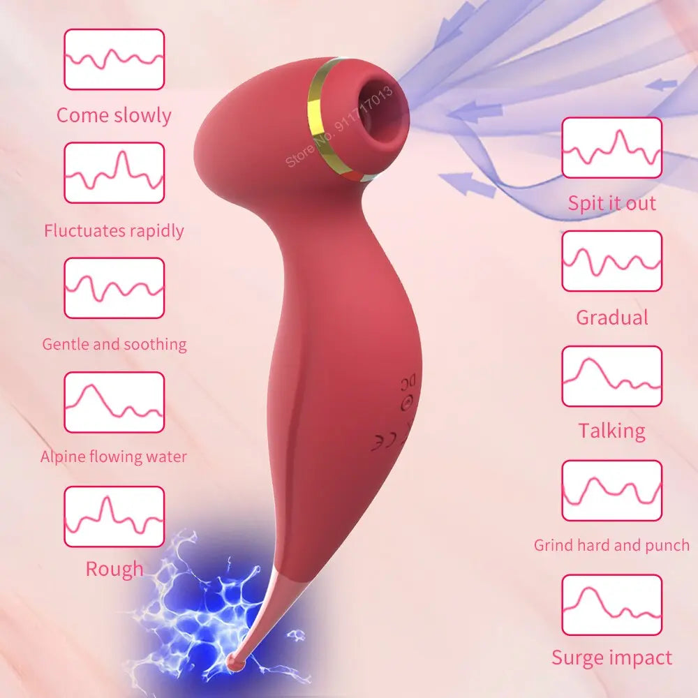 Clit Sucker Vibrator หัวนมที่มีประสิทธิภาพดูด Blowjob Clitoris Stimulator เพศเร้าอารมณ์ของเล่นสำหรับผู้หญิงช่องคลอด Masturbator ผลิตภัณฑ์ thai-adult
