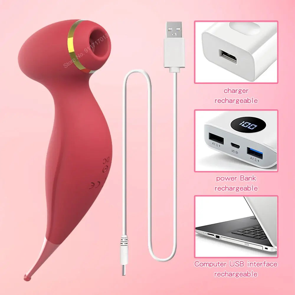 Clit Sucker Vibrator หัวนมที่มีประสิทธิภาพดูด Blowjob Clitoris Stimulator เพศเร้าอารมณ์ของเล่นสำหรับผู้หญิงช่องคลอด Masturbator ผลิตภัณฑ์ thai-adult