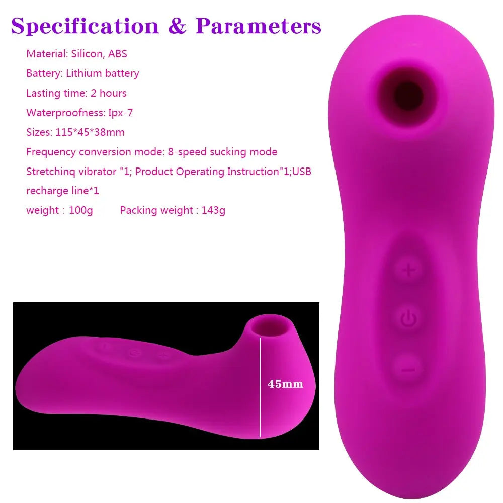 Clit Sucker Vibrator Blowjob Tongue Licking G Spot Massage Clitoris Stimulator Nipple Sucking Erotic Sex Toys for Women Sexo - buysextoyth