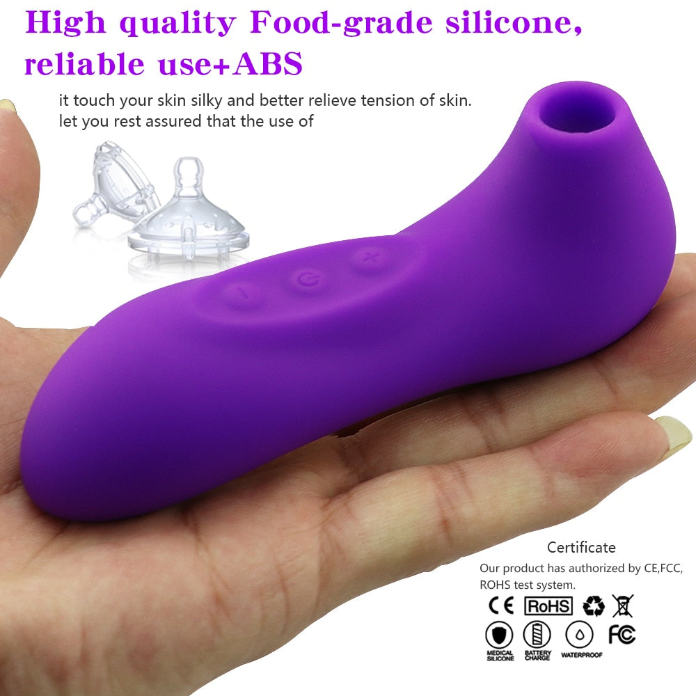 Clit Sucker Vibrator Blowjob Tongue Licking G Spot Massage Clitoris Stimulator Nipple Sucking Erotic Sex Toys for Women Sexo - buysextoyth