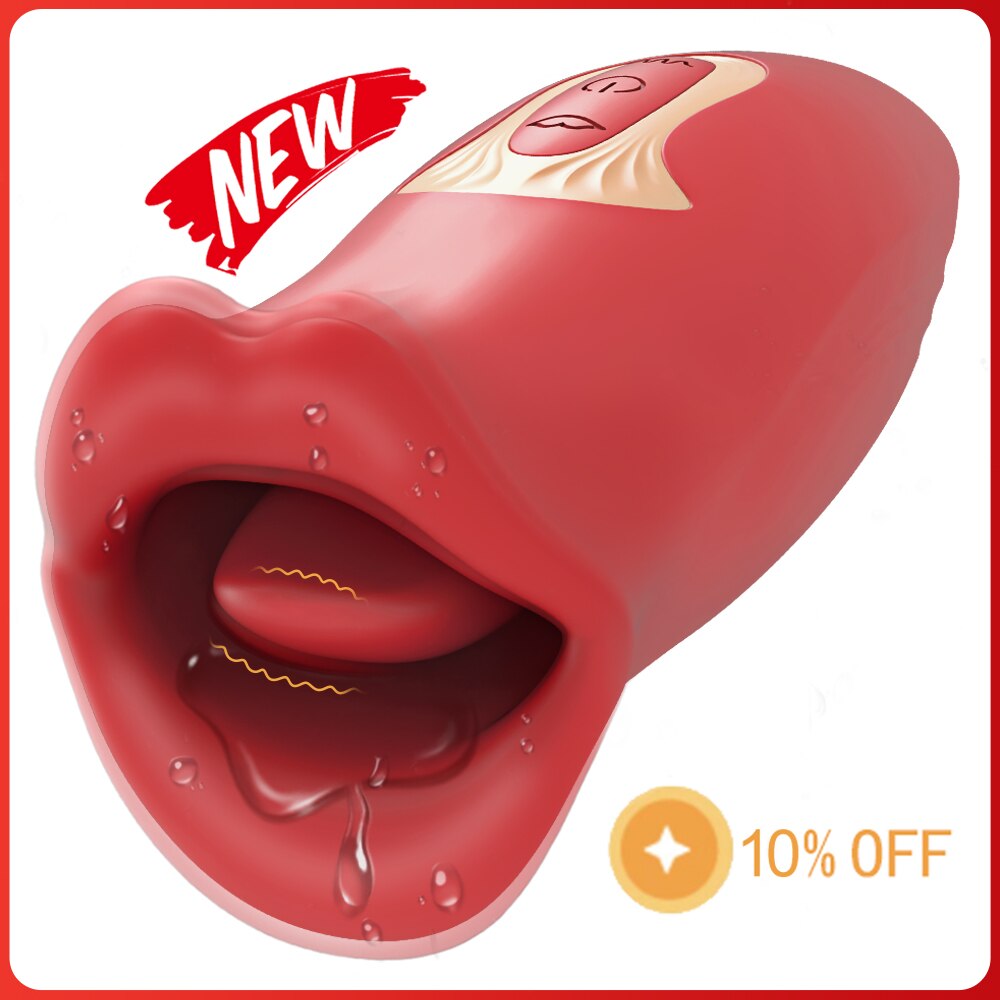 Clit ลิ้นเลีย Vibrator หญิงเซ็กซ์ทอยสำหรับผู้หญิงปากกัด Oral Clitoris Stimulator ดูดหัวนมการสำเร็จความใคร่อุปกรณ์ช่วยตัวเองสำหรับผู้หญิง - buysextoyth