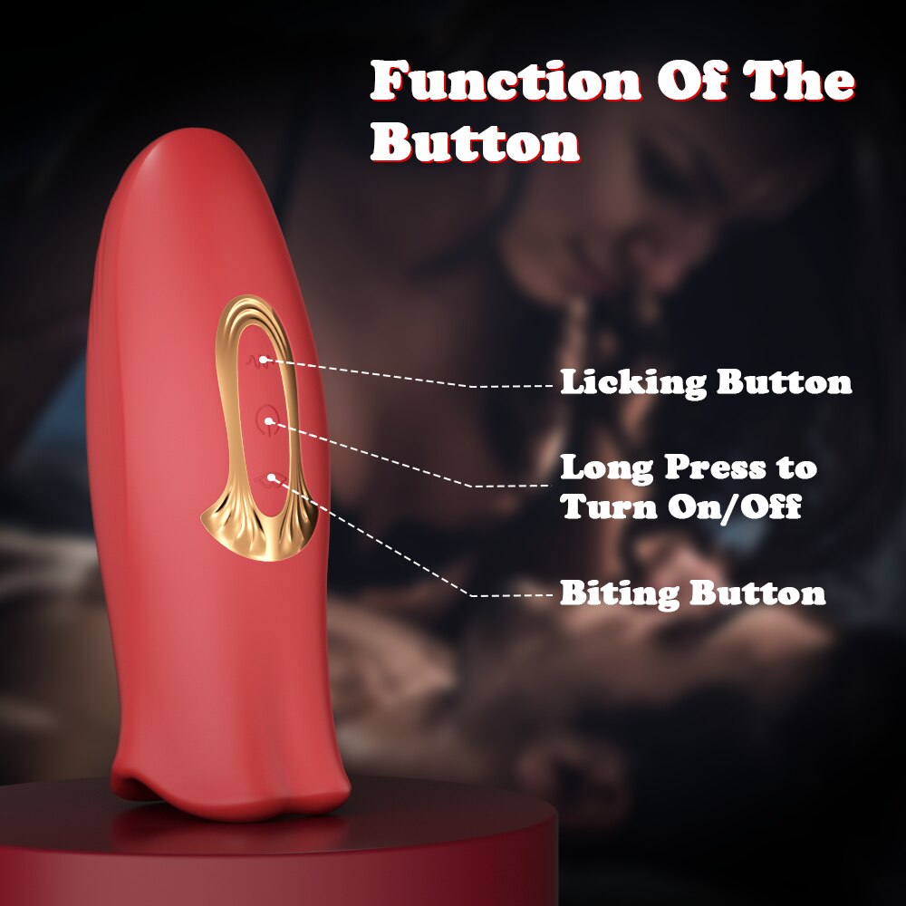 Clit ลิ้นเลีย Vibrator หญิงเซ็กซ์ทอยสำหรับผู้หญิงปากกัด Oral Clitoris Stimulator ดูดหัวนมการสำเร็จความใคร่อุปกรณ์ช่วยตัวเองสำหรับผู้หญิง - buysextoyth