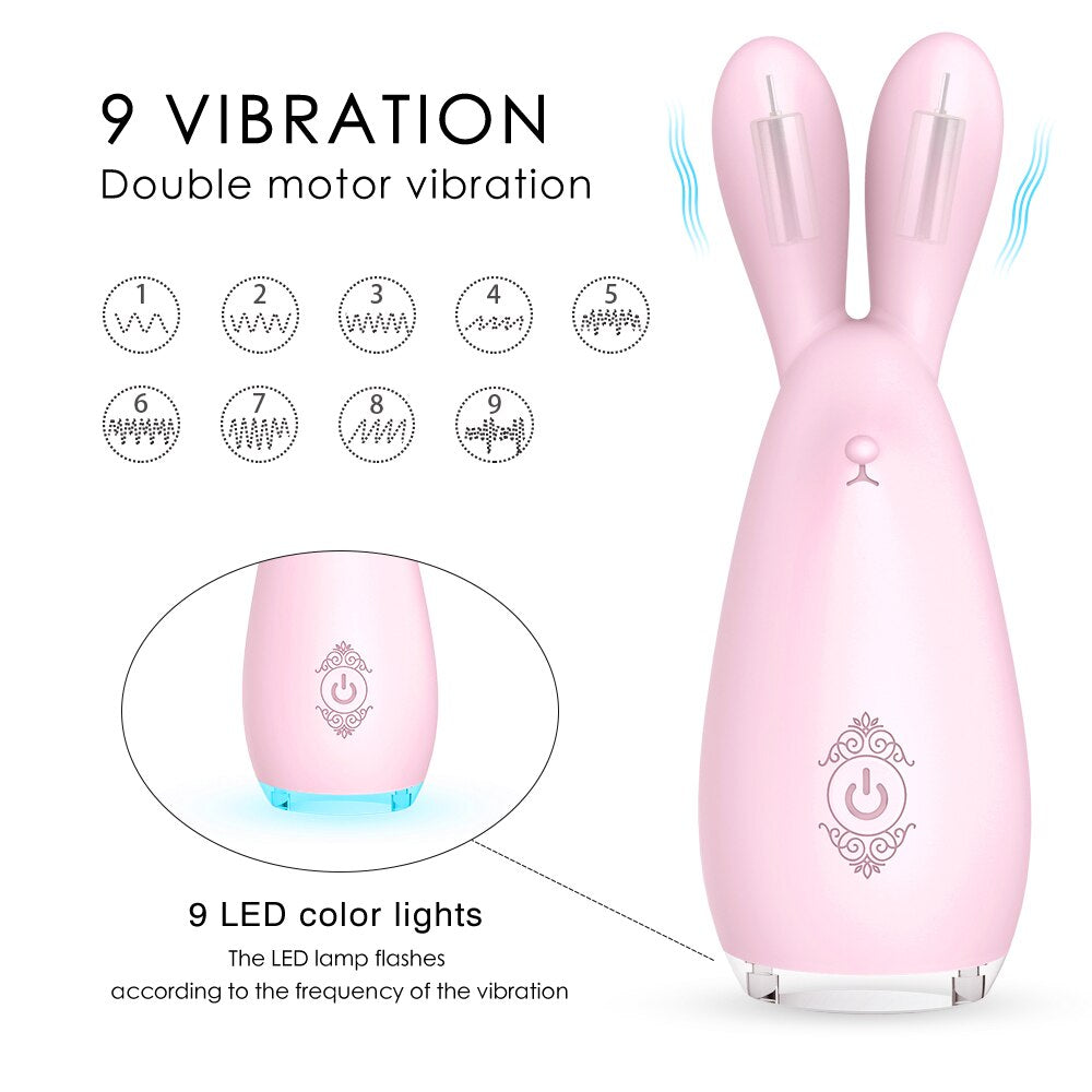 กระต่าย Clitoral Stimulator Vibrators สำหรับผู้หญิงช่องคลอด Clit Massager สำหรับหัวนมอมควยหญิง Masturbation Sex ของเล่นสำหรับผู้ใหญ่ - buysextoyth