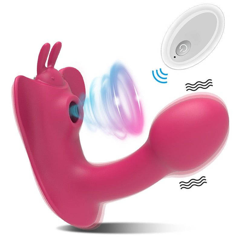 Clitoral Sucking Vibrator หญิงรีโมทคอนโทรล Clit Sucker Clitoris Stimulator จริง Dildo สั่นเซ็กซ์ทอยสำหรับผู้หญิงผู้ใหญ่18 - buysextoyth
