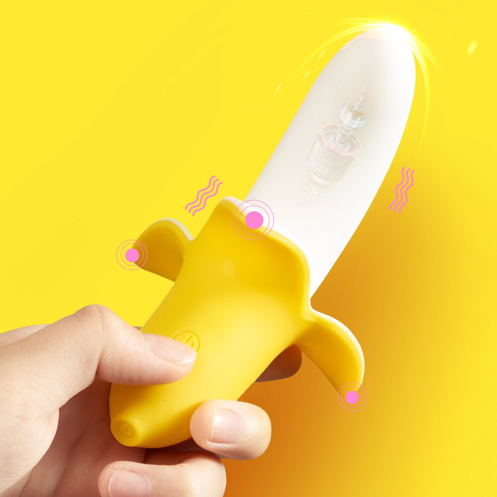 กล้วยรูป Clitoral Vibrator G-Spot กระตุ้นช่องคลอดซิลิโคน Dildo หญิง Masturbator น่ารักของเล่นสำหรับผู้ใหญ่เพศผู้หญิง - buysextoyth