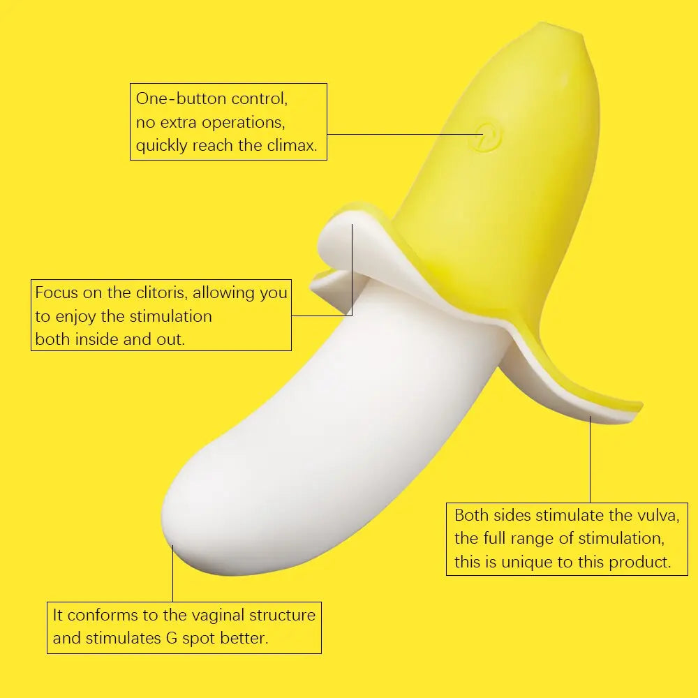กล้วยรูป Clitoral Vibrator G-Spot กระตุ้นช่องคลอดซิลิโคน Dildo หญิง Masturbator น่ารักของเล่นสำหรับผู้ใหญ่เพศผู้หญิง - buysextoyth