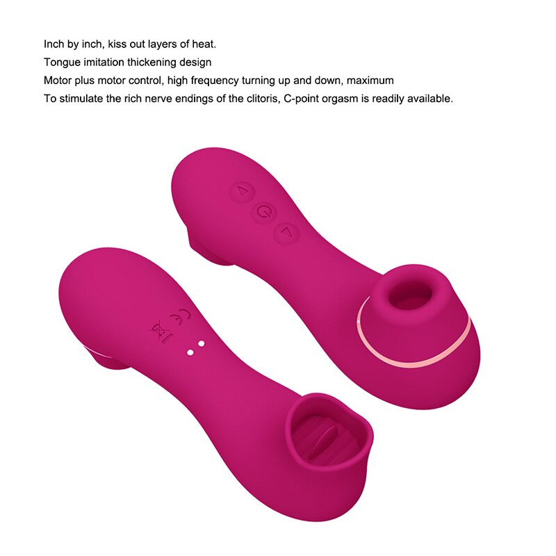 Clitoris Sucker Sex Sucking Toys Vibrator Powerful Clitoris Blowjob Tongue Stimulator Nipple Vagina Pussy Pump Sex Toys for Wome - buysextoyth
