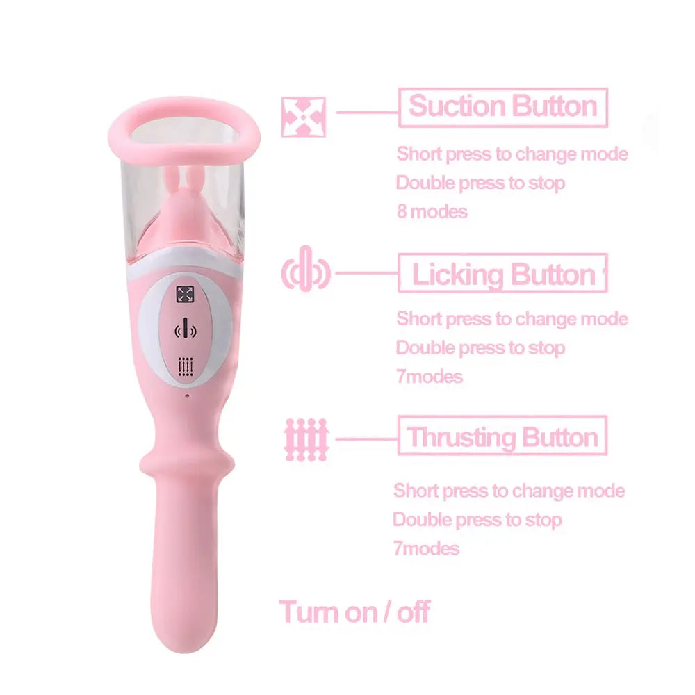 Clitoris Sucking Vibrators Sex Toys for Women G Spot Massager Nipple Sucker Sex Oral Licking Tongue Licking Thrusting Dildo - buysextoyth