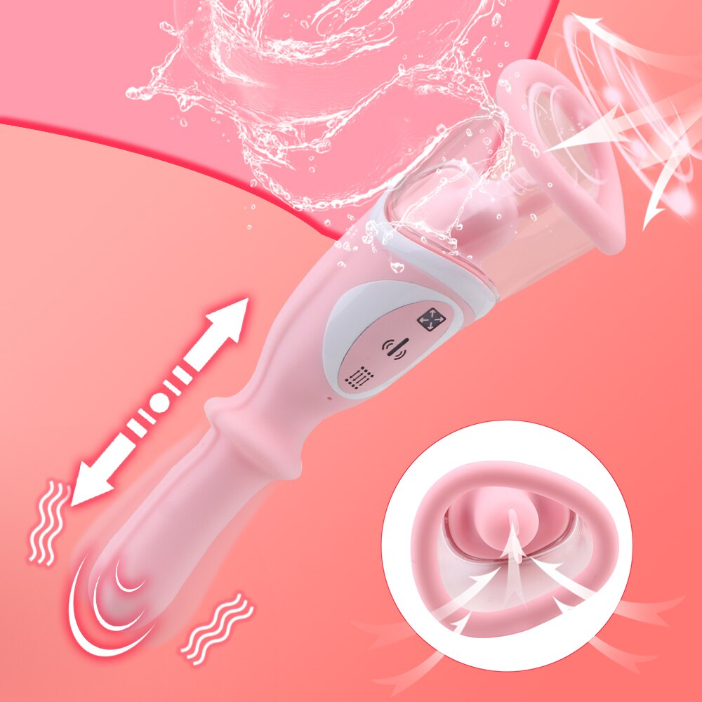 Clitoris Sucking Vibrators Sex Toys for Women G Spot Massager Nipple Sucker Sex Oral Licking Tongue Licking Thrusting Dildo - buysextoyth