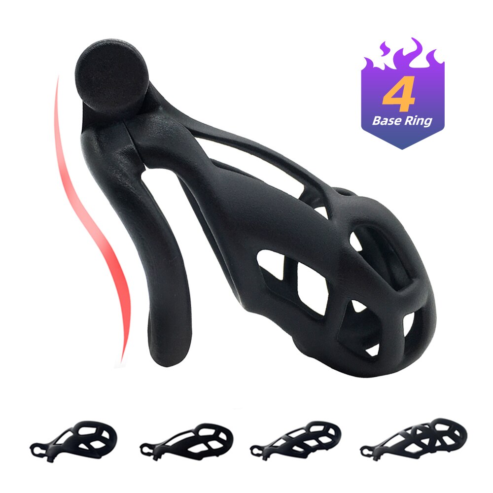 Cobra Male Chastity Device Kit Cock Cage Cock Ring BDSM Adult Games Sex Toys for Men Penis Ring Resin Sleeve PenisTrainer Cage - buysextoyth