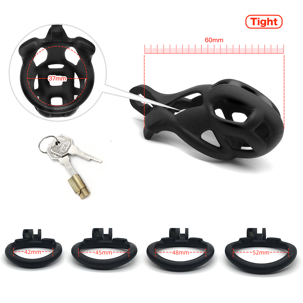 Cobra Male Chastity Device Kit Cock Cage Cock Ring BDSM Adult Games Sex Toys for Men Penis Ring Resin Sleeve PenisTrainer Cage - buysextoyth