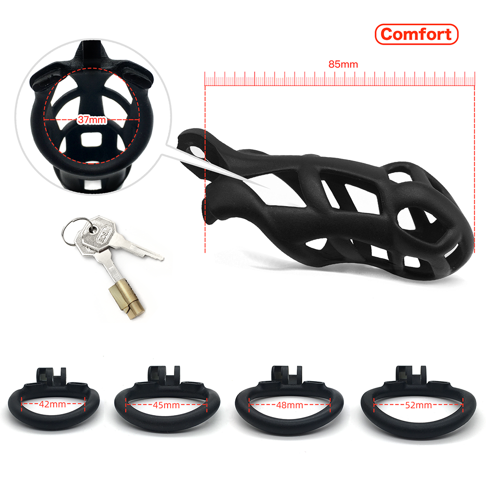 Cobra Male Chastity Device Kit Cock Cage Cock Ring BDSM Adult Games Sex Toys for Men Penis Ring Resin Sleeve PenisTrainer Cage - buysextoyth