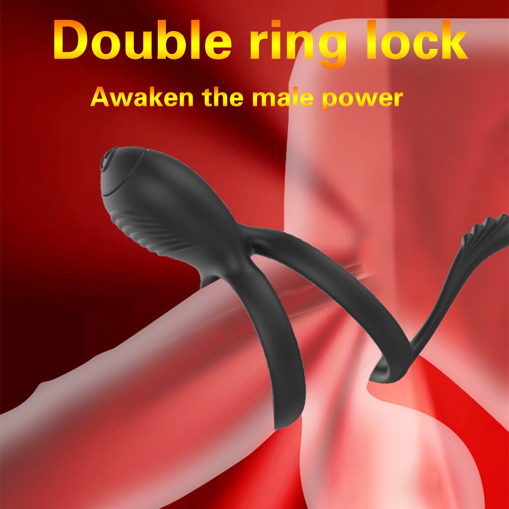 Cock Ring Vibrator สำหรับชายคู่แหวนอวัยวะเพศชาย Delay Ejaculation Cock นวด G Spot Clitoris เซ็กซ์ทอยสำหรับคู่ - buysextoyth