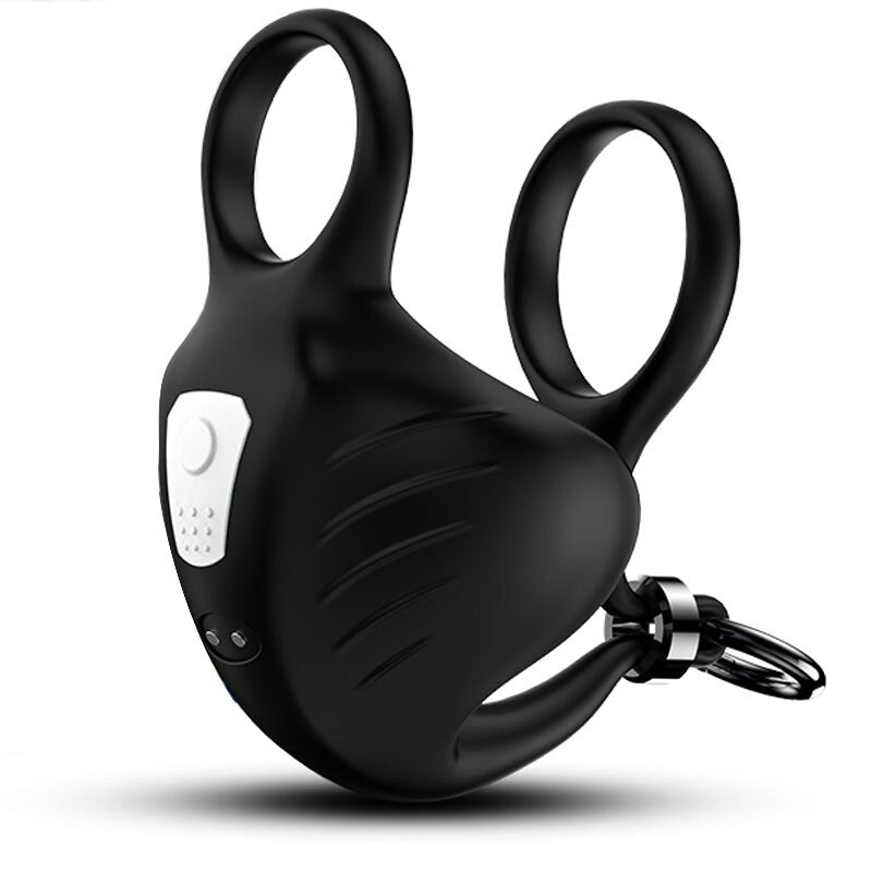 Cock Vibrator Testicle นวดอวัยวะเพศชาย Delay Ejaculation แหวนล็อคอัณฑะกระตุ้น Masturbator ชายเซ็กซ์ทอยสำหรับชายคู่ - buysextoyth