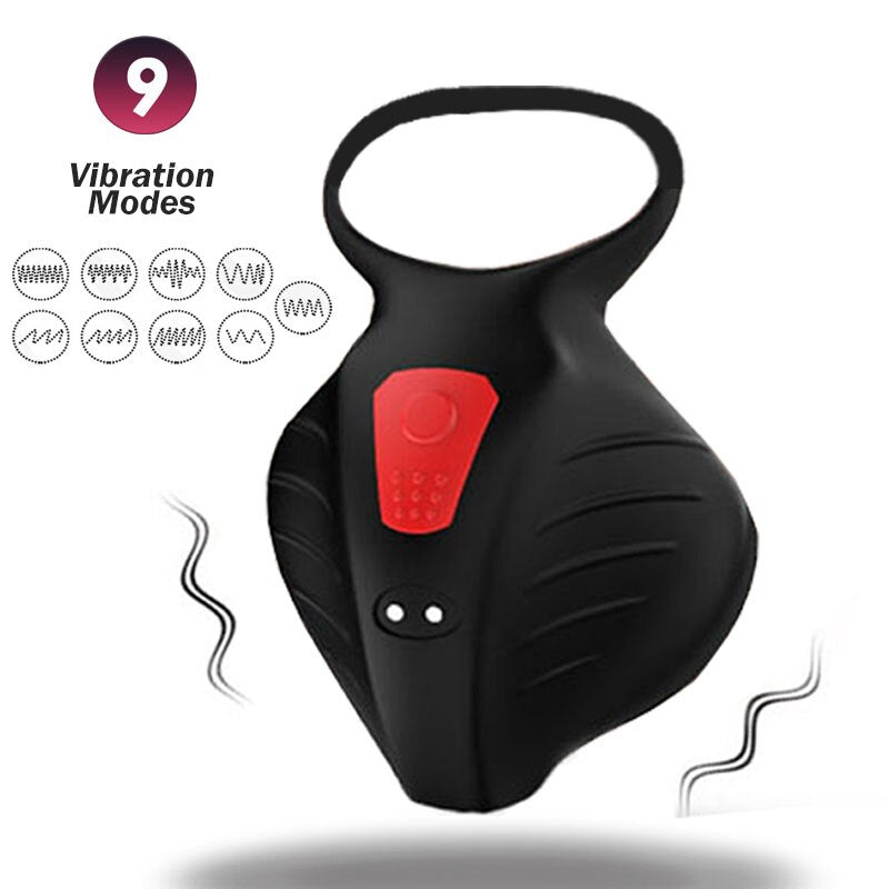 Cock Vibrator Testicle นวดอวัยวะเพศชาย Delay Ejaculation แหวนล็อคอัณฑะกระตุ้น Masturbator ชายเซ็กซ์ทอยสำหรับชายคู่ - buysextoyth