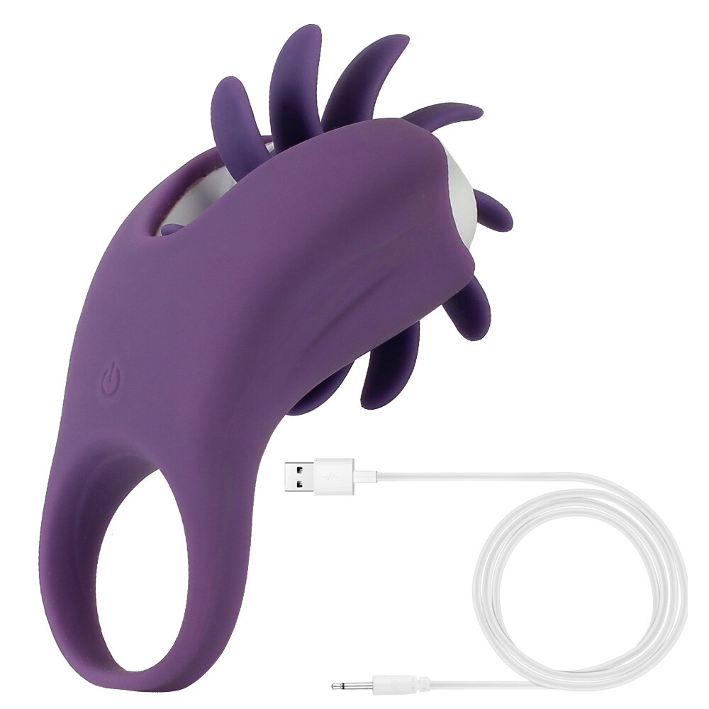 แหวนอวัยวะเพศชาย Cock Vibrator สำหรับคู่ผู้หญิงเลีย Vibrating ช่องคลอด Clit Stimulator G จุด Orgasm ล็อคชาย Cockring สำหรับผู้ชายของเล่น - buysextoyth