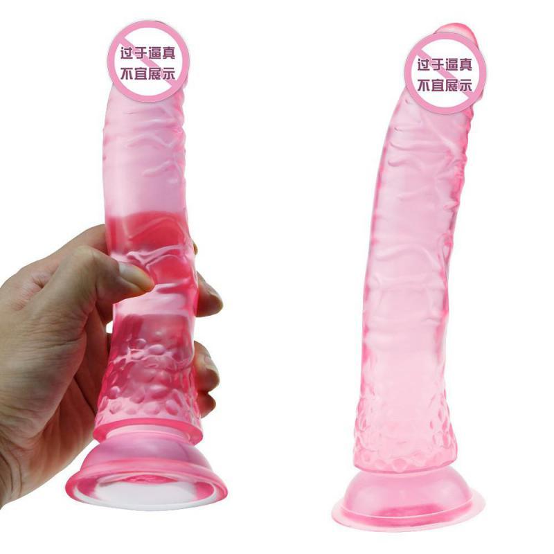 Crystal Simulation Dildo Female Fake Penis Hair Masturbation Sex Toys Adult Products - buysextoyth