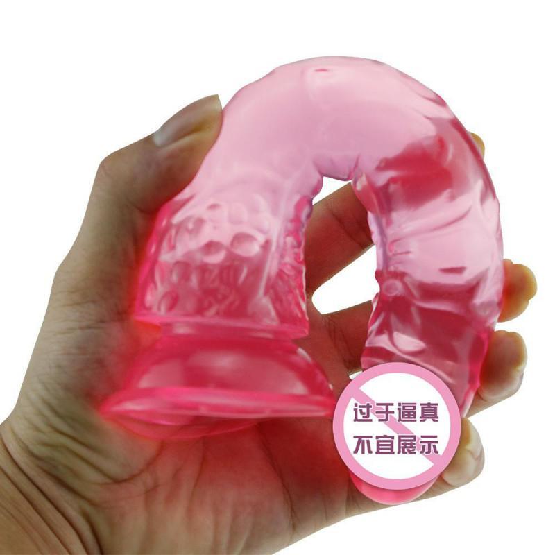 Crystal Simulation Dildo Female Fake Penis Hair Masturbation Sex Toys Adult Products - buysextoyth