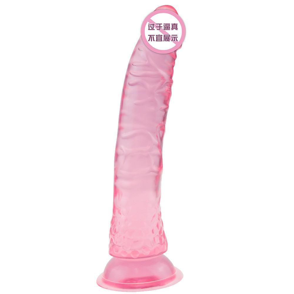 Crystal Simulation Dildo Female Fake Penis Hair Masturbation Sex Toys Adult Products - buysextoyth