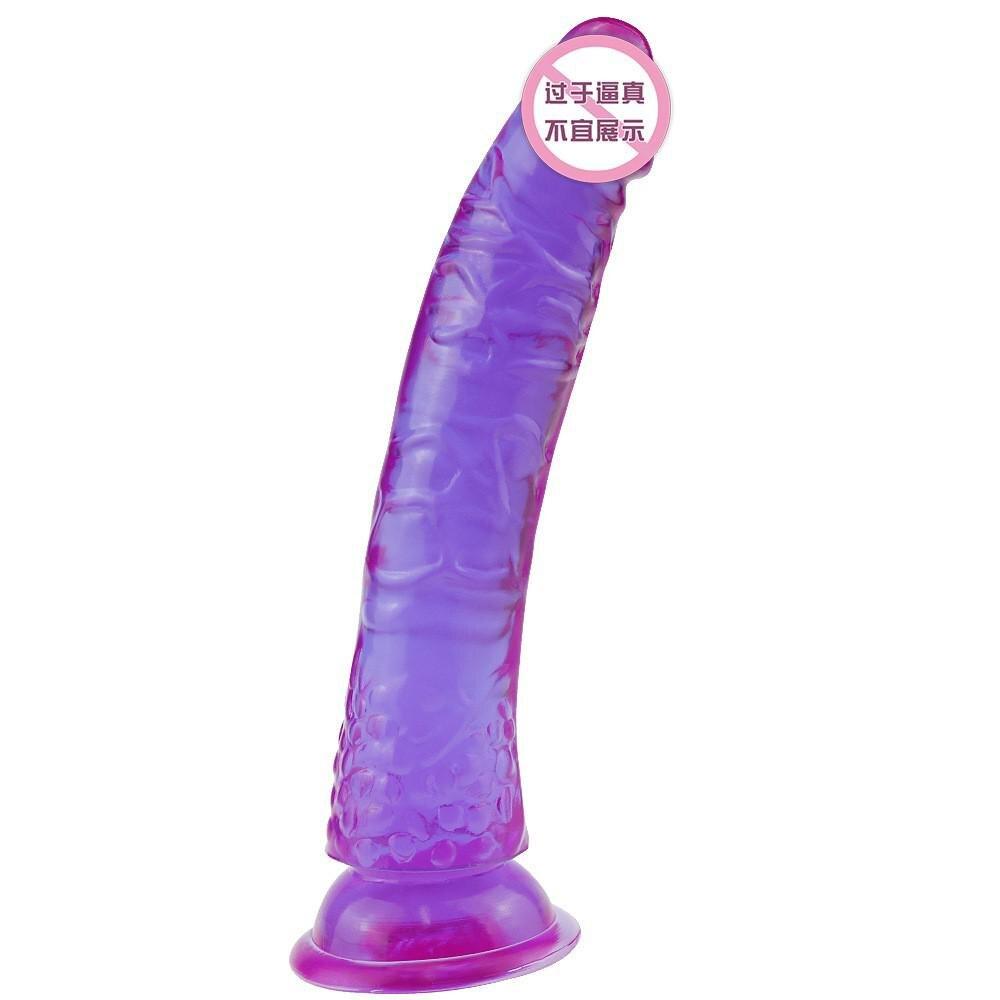 Crystal Simulation Dildo Female Fake Penis Hair Masturbation Sex Toys Adult Products - buysextoyth