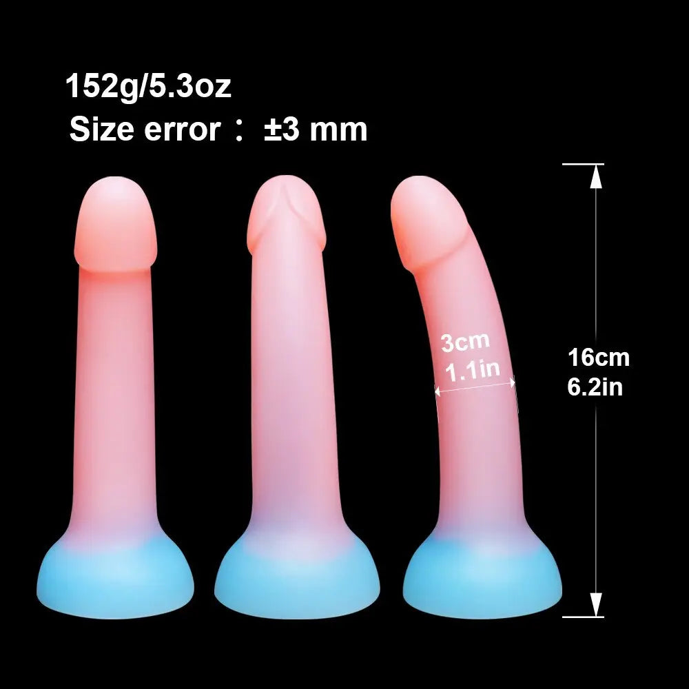 ขนาดใหญ่ส่องสว่าง Dildo Anal เซ็กซ์ทอย Butt Plug สำหรับผู้หญิงคู่ซิลิโคนเรืองแสงอวัยวะเพศชายดูดถ้วยผู้ใหญ่เร้าอารมณ์ผลิตภัณฑ์ - buysextoyth