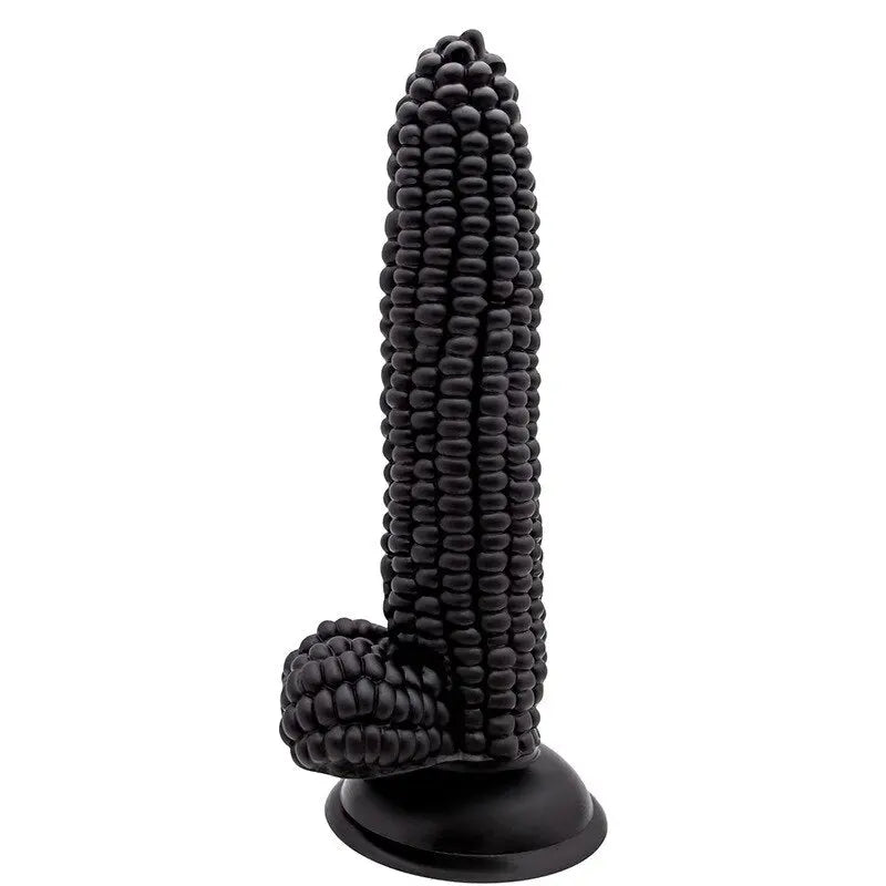 ข้าวโพดซิลิโคนจริง Dildo Anal ปลั๊กดูดถ้วยผัก Dildo เพศของเล่นสำหรับผู้หญิงช่องคลอดนวด G-Spot masturbator ดี - buysextoyth