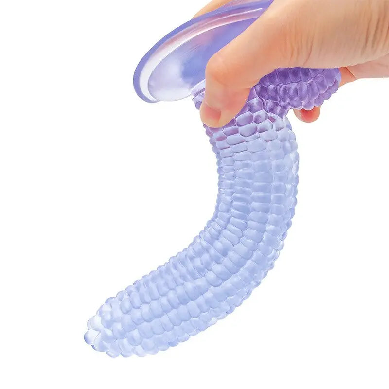 ข้าวโพดซิลิโคนจริง Dildo Anal ปลั๊กดูดถ้วยผัก Dildo เพศของเล่นสำหรับผู้หญิงช่องคลอดนวด G-Spot masturbator ดี - buysextoyth