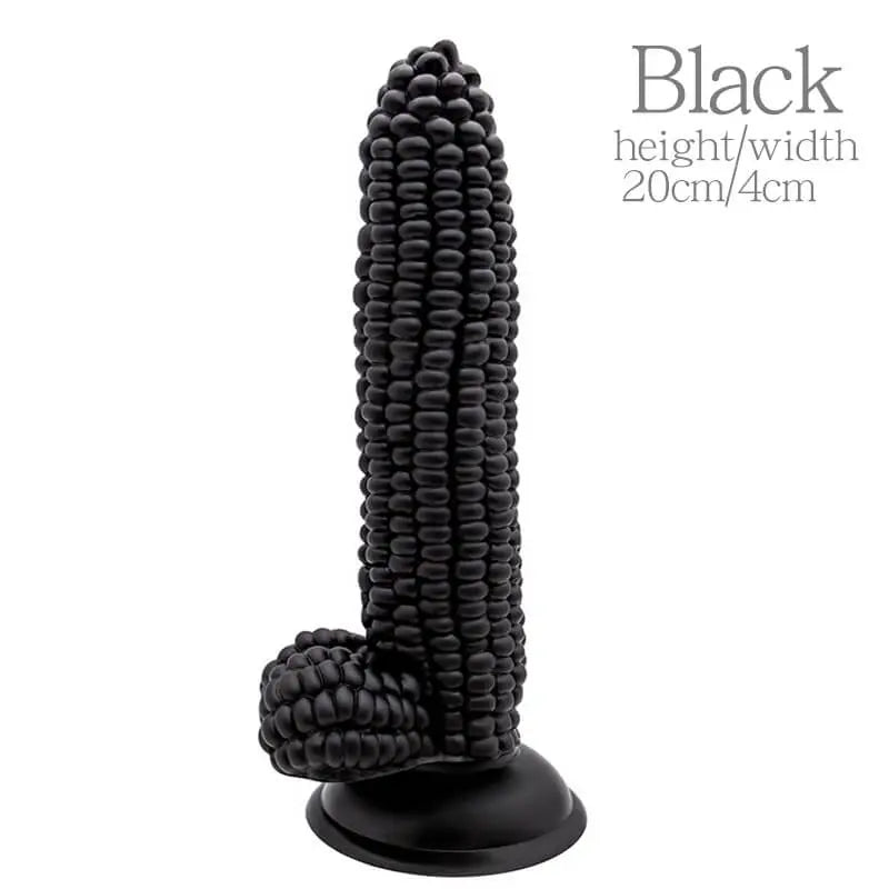 ข้าวโพดซิลิโคนจริง Dildo Anal ปลั๊กดูดถ้วยผัก Dildo เพศของเล่นสำหรับผู้หญิงช่องคลอดนวด G-Spot masturbator ดี - buysextoyth