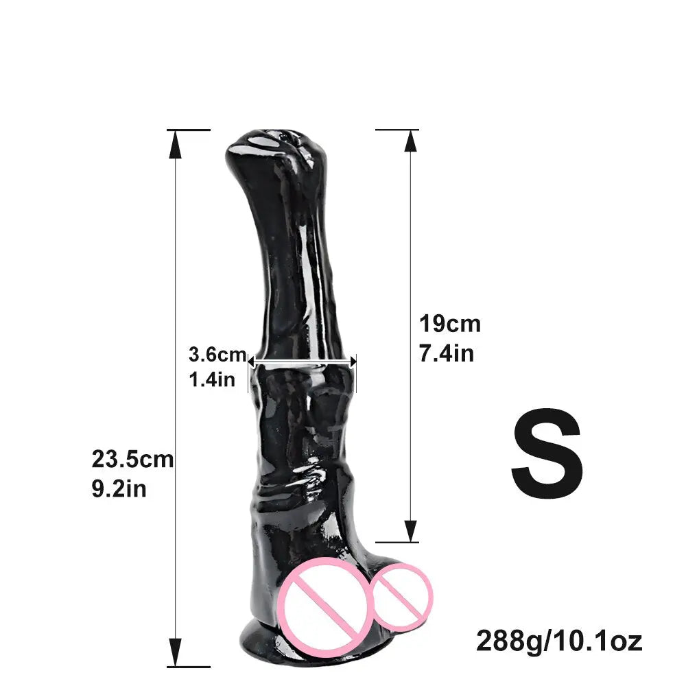 ม้ายักษ์ Dildo สมจริงอวัยวะเพศชาย Cock หญิง Masturbator สัตว์ Dildo Anal Plug ของเล่นสำหรับผู้ใหญ่18เพศของเล่นสำหรับผู้ชายผู้หญิงเลสเบี้ยน - buysextoyth