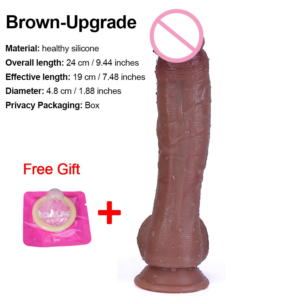 ผิวสีดำจริง Dildo นุ่มเซ็กซี่ขนาดใหญ่อวัยวะเพศชายที่สมจริง Cock หญิง Masturbator G-Spot Anal Sex ของเล่นสายรัดขนาดใหญ่ Dick สำหรับสตรี - buysextoyth