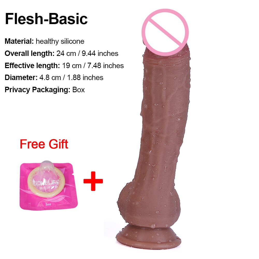 ผิวสีดำจริง Dildo นุ่มเซ็กซี่ขนาดใหญ่อวัยวะเพศชายที่สมจริง Cock หญิง Masturbator G-Spot Anal Sex ของเล่นสายรัดขนาดใหญ่ Dick สำหรับสตรี - buysextoyth