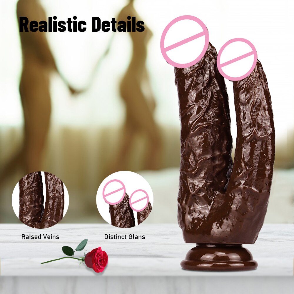 ดูดถ้วยคู่ Dildo Femme Sexshop Buttplug เลสเบี้ยน Jouet Sexuel สำหรับผู้ใหญ่ Sextoy อวัยวะเพศชายเกย์พระเจ้า Gode เร้าอารมณ์ Dick Anal Consolador - buysextoyth