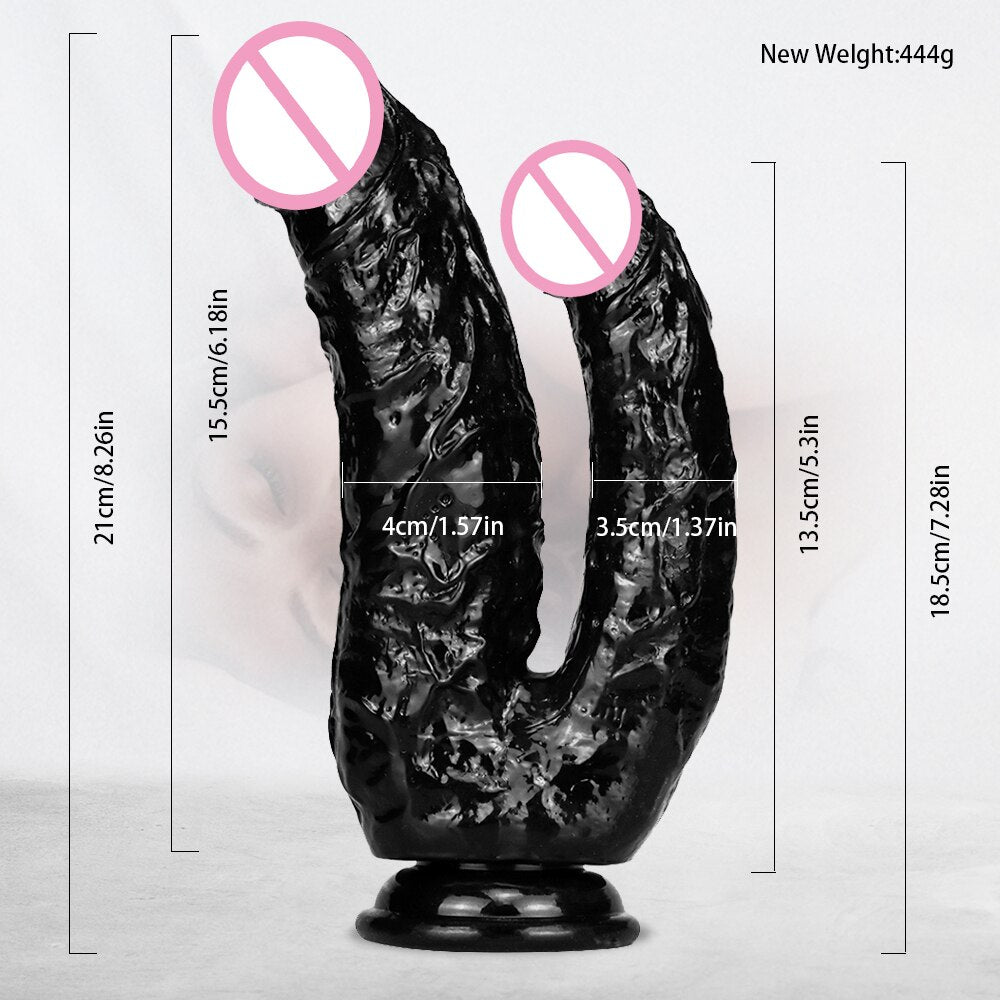 ดูดถ้วยคู่ Dildo Femme Sexshop Buttplug เลสเบี้ยน Jouet Sexuel สำหรับผู้ใหญ่ Sextoy อวัยวะเพศชายเกย์พระเจ้า Gode เร้าอารมณ์ Dick Anal Consolador - buysextoyth
