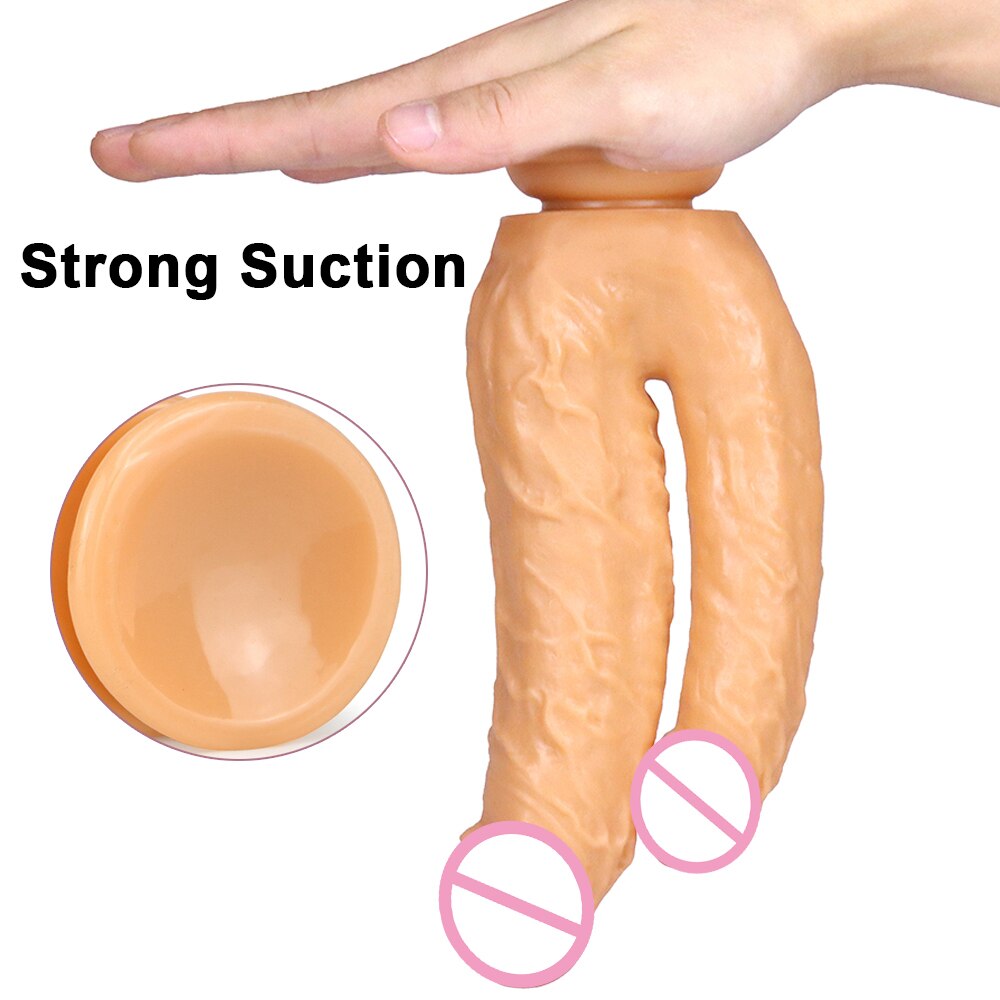 ดูดถ้วยคู่ Dildo Femme Sexshop Buttplug เลสเบี้ยน Jouet Sexuel สำหรับผู้ใหญ่ Sextoy อวัยวะเพศชายเกย์พระเจ้า Gode เร้าอารมณ์ Dick Anal Consolador - buysextoyth