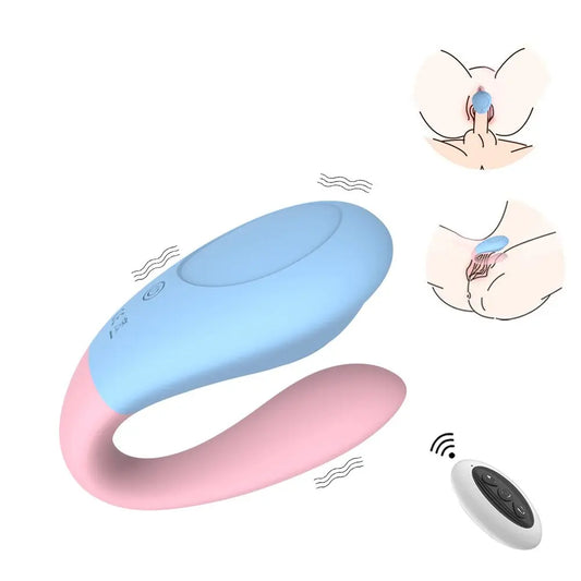 รีโมทคอนโทรลไร้สายซิลิโคน Dildo คู่ G Spot Clitoris Stimulator หญิงเซ็กซ์ทอยสำหรับผู้หญิงคู่ผู้ใหญ่18 - buysextoyth
