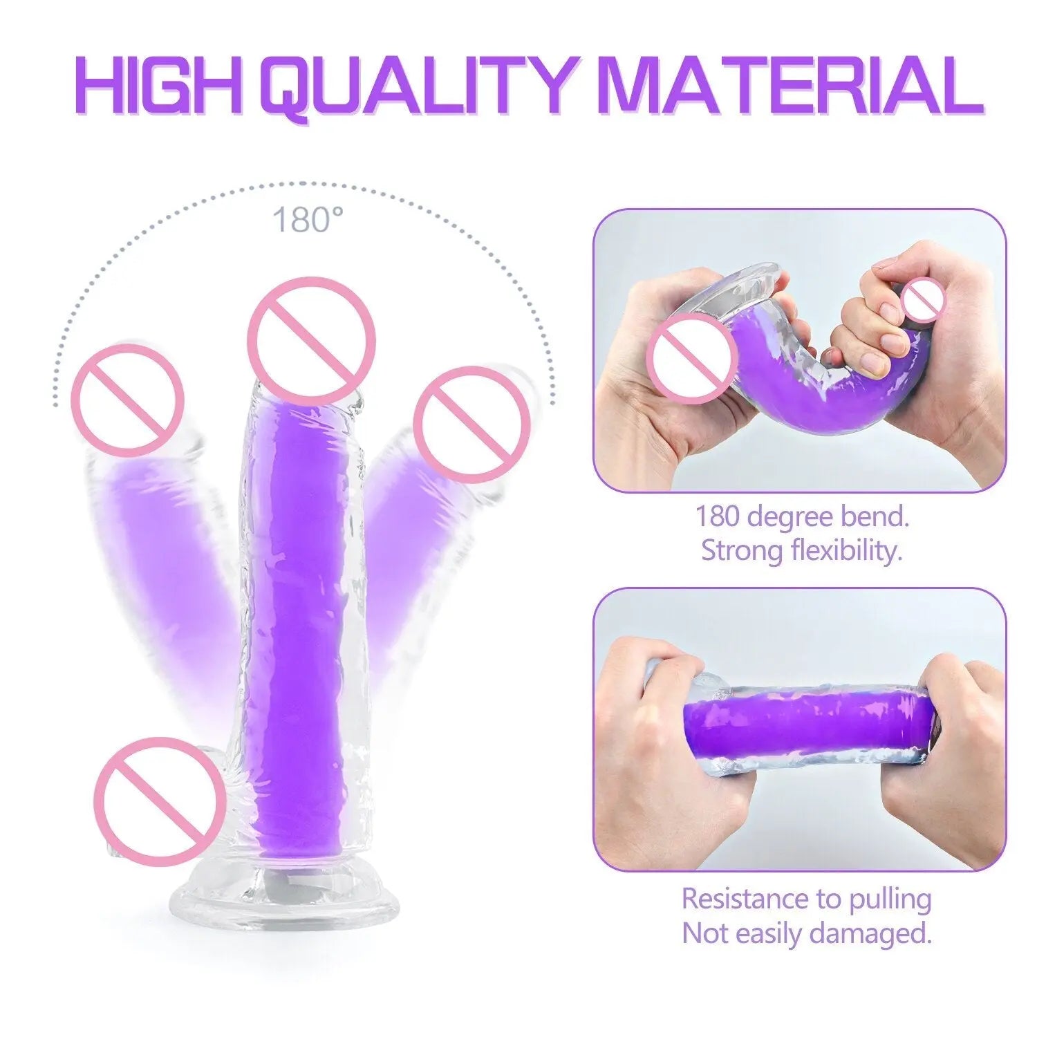 เลสเบี้ยน Dildo ดูดถ้วยสมจริง Penis สำหรับผู้หญิงช่องคลอด Clitoris Stimulator หญิง Masturbator Noctilucent เซ็กซ์ทอย - buysextoyth