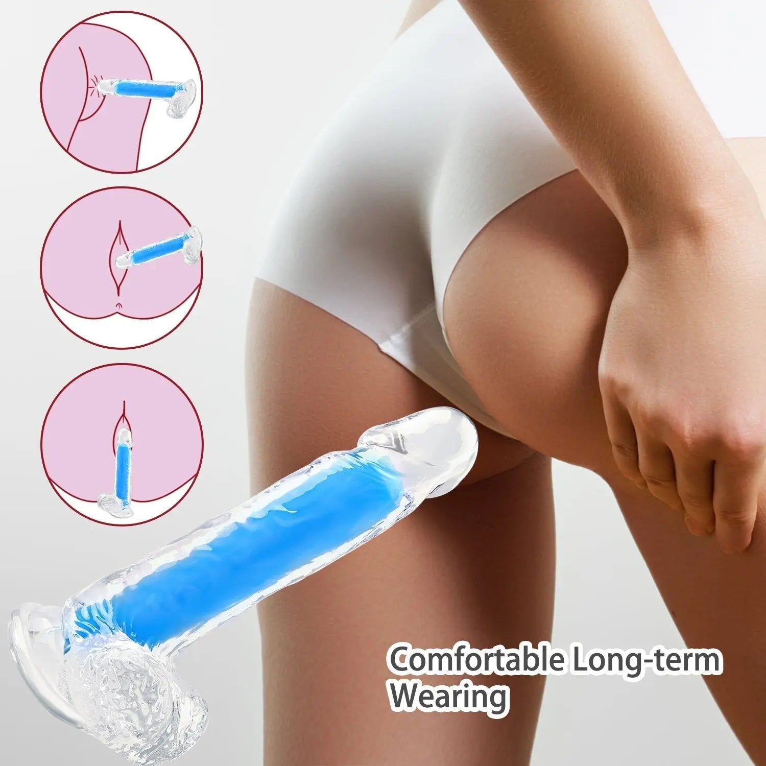 เลสเบี้ยน Dildo ดูดถ้วยสมจริง Penis สำหรับผู้หญิงช่องคลอด Clitoris Stimulator หญิง Masturbator Noctilucent เซ็กซ์ทอย - buysextoyth