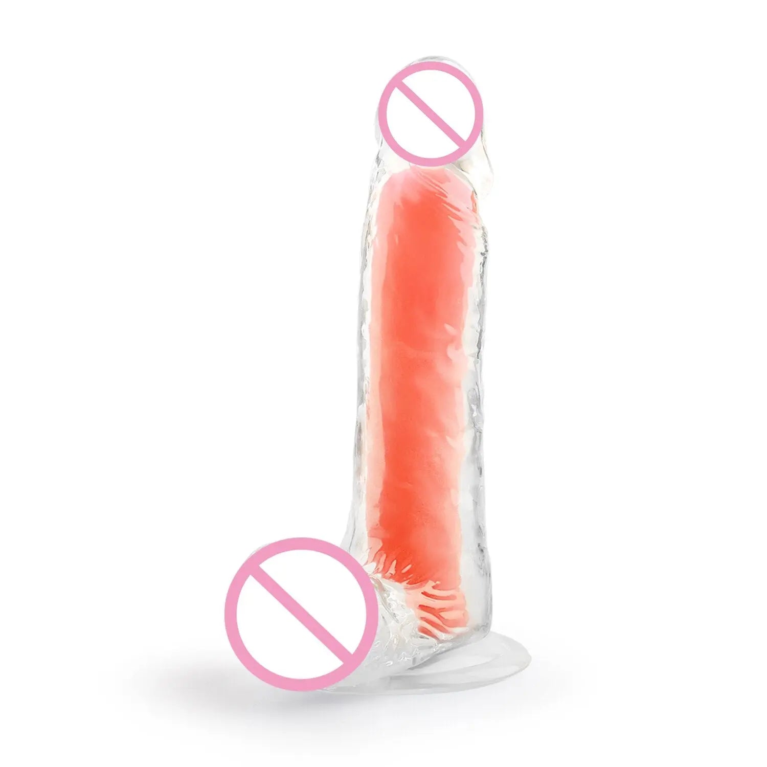เลสเบี้ยน Dildo ดูดถ้วยสมจริง Penis สำหรับผู้หญิงช่องคลอด Clitoris Stimulator หญิง Masturbator Noctilucent เซ็กซ์ทอย - buysextoyth