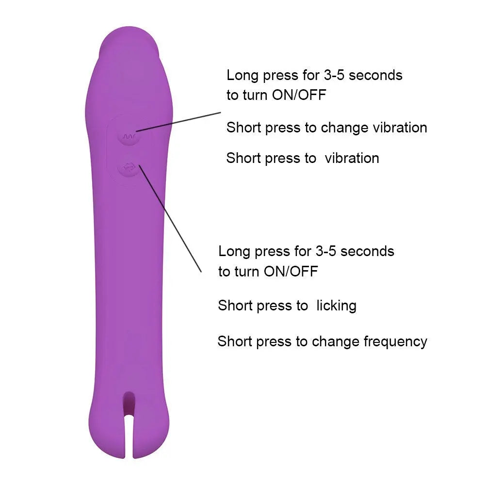 ลิ้นเลีย Dildo Vibrator หญิงเซ็กซ์ทอยช่องคลอด Orgasm Nippples Clitoris Stimulator ซิลิโคน Vibrators ผู้ใหญ่อุปกรณ์ - buysextoyth