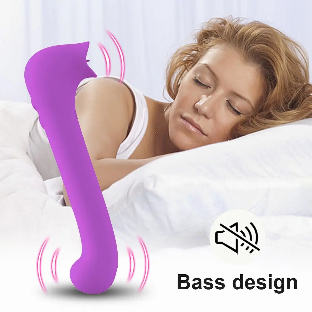ลิ้นเลีย Dildo Vibrator หญิงเซ็กซ์ทอยช่องคลอด Orgasm Nippples Clitoris Stimulator ซิลิโคน Vibrators ผู้ใหญ่อุปกรณ์ - buysextoyth