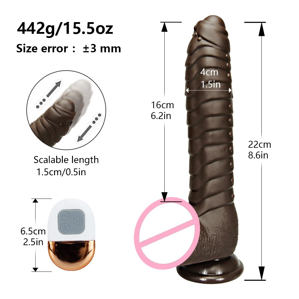 รีโมทคอนโทรลนุ่ม Dildo Vibrator เพศของเล่นเครื่องมือสำหรับผู้หญิงคู่ขนาดใหญ่ที่สมจริง Anal อวัยวะเพศชายหญิง Masturbation ผู้ใหญ่ Sex Shop - buysextoyth