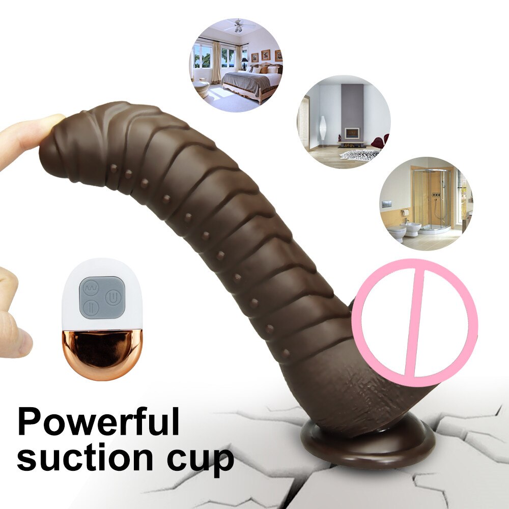 รีโมทคอนโทรลนุ่ม Dildo Vibrator เพศของเล่นเครื่องมือสำหรับผู้หญิงคู่ขนาดใหญ่ที่สมจริง Anal อวัยวะเพศชายหญิง Masturbation ผู้ใหญ่ Sex Shop - buysextoyth