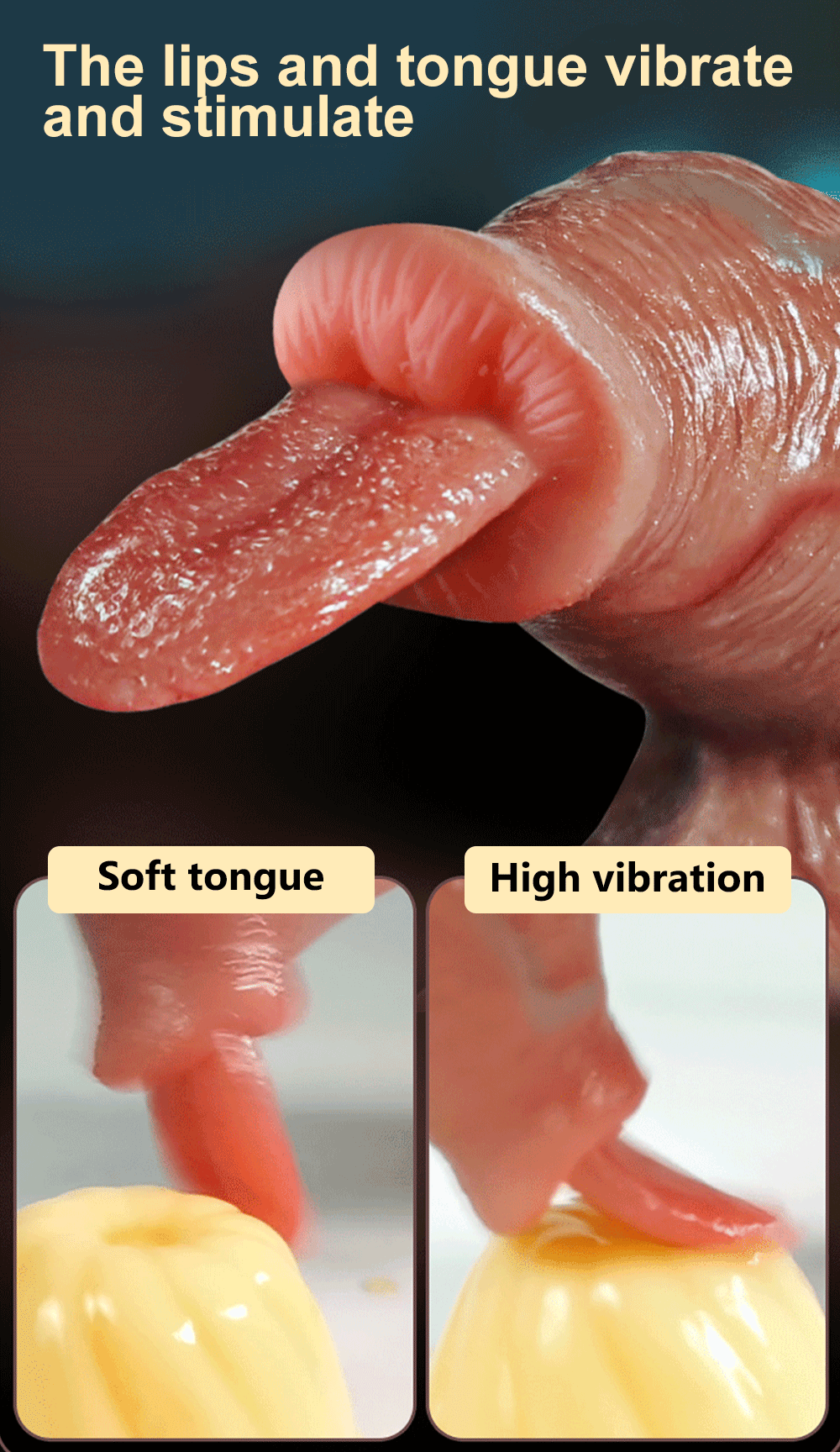 ลิ้นเลียจริง Dildo Vibrator เซ็กซ์ทอยสำหรับผู้หญิงนุ่มซิลิโคนอวัยวะเพศชาย G Spot Vibrator ช่องคลอด Massager หญิง Masturbator - buysextoyth
