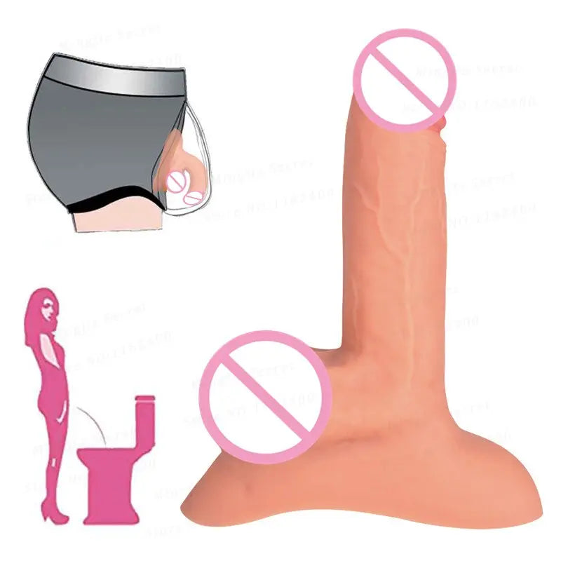 ใหม่หญิงยืนปัสสาวะสวมใส่ซิลิโคน Dildo กางเกงอวัยวะเพศชายแขนผู้ใหญ่เซ็กซ์ทอยสำหรับ Man ผู้หญิงเลสเบี้ยน - buysextoyth