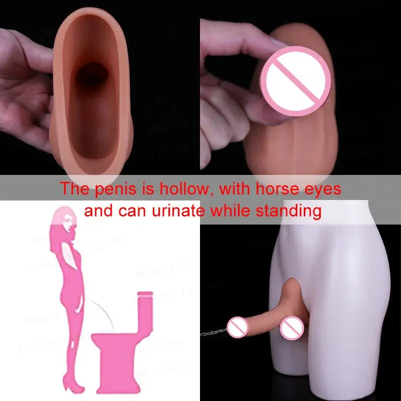 ใหม่หญิงยืนปัสสาวะสวมใส่ซิลิโคน Dildo กางเกงอวัยวะเพศชายแขนผู้ใหญ่เซ็กซ์ทอยสำหรับ Man ผู้หญิงเลสเบี้ยน - buysextoyth