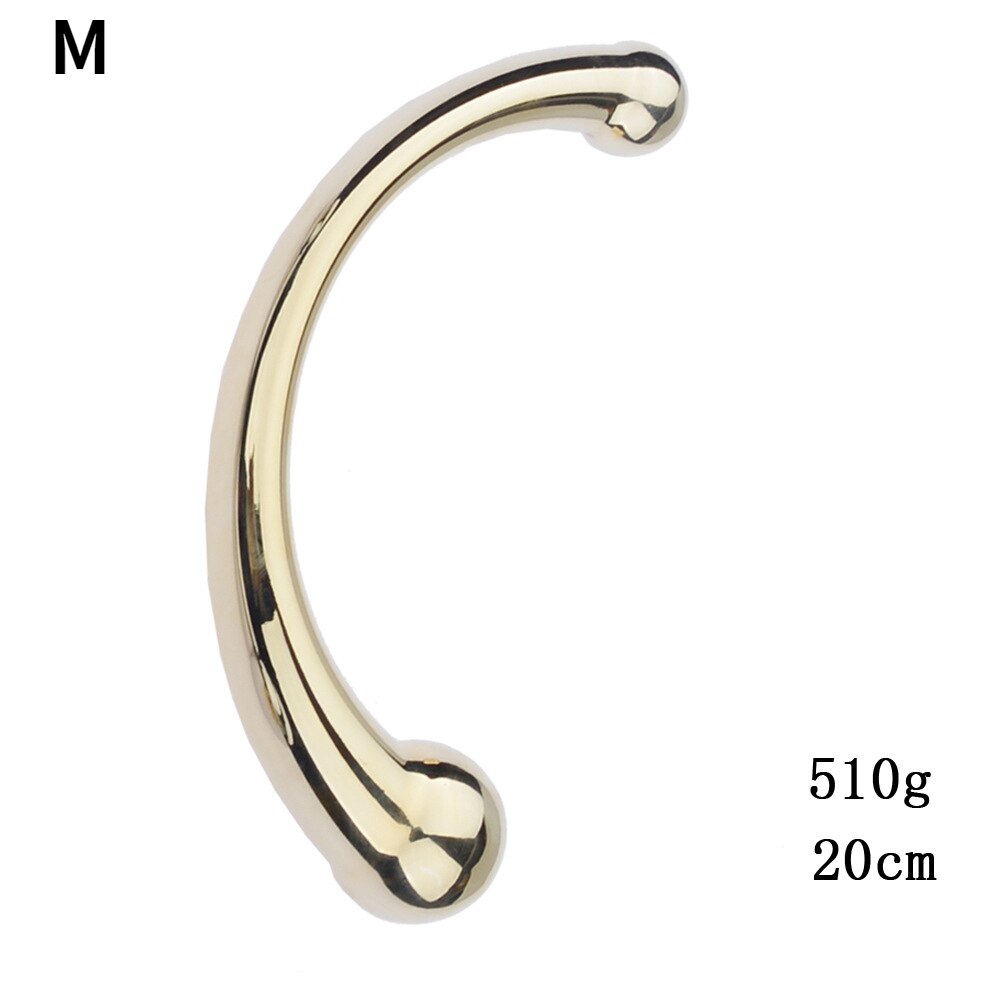 Double Ended Stainless Steel G Spot Wand Massage Stick Pure Metal Penis P-Spot Stimulator Anal Plug Dildo Sex Toy for Women Men - buysextoyth