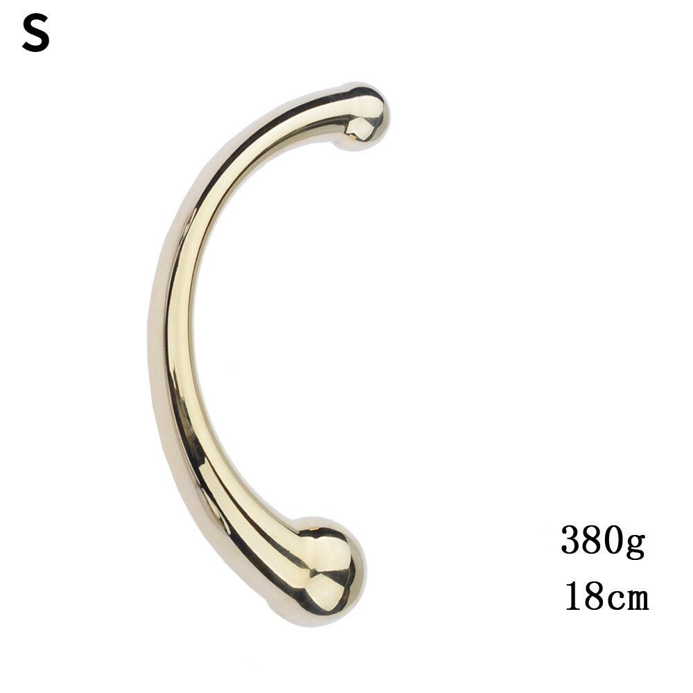 Double Ended Stainless Steel G Spot Wand Massage Stick Pure Metal Penis P-Spot Stimulator Anal Plug Dildo Sex Toy for Women Men - buysextoyth