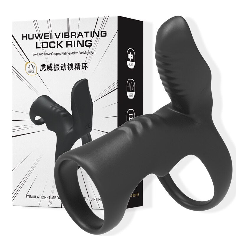 Dual Vibrating อวัยวะเพศชาย Clitoris แหวนดูด Anal Stimulation Penis Erection Vibrator สำหรับคู่ Cockring รีโมทคอนโทรลเครื่องมือทางเพศ - buysextoyth