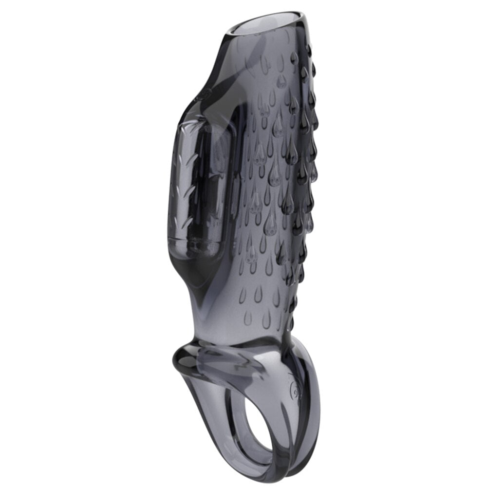 ชาย Ejaculation Delay Cock แขนแหวนอวัยวะเพศชาย Vibrating G จุดกระตุ้น Vibrator Dick ขยาย Extender เพศของเล่นสำหรับผู้ชาย - buysextoyth